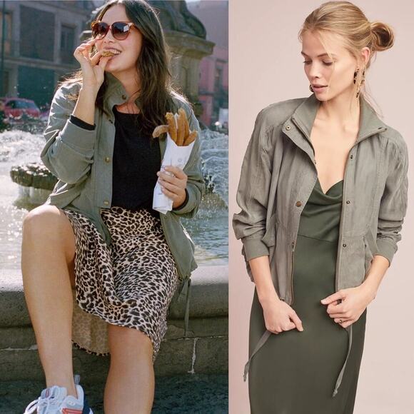 Anthropologie Marrakech drape utility lightweight jacket‎ size large gorpcore - Picture 1 of 7